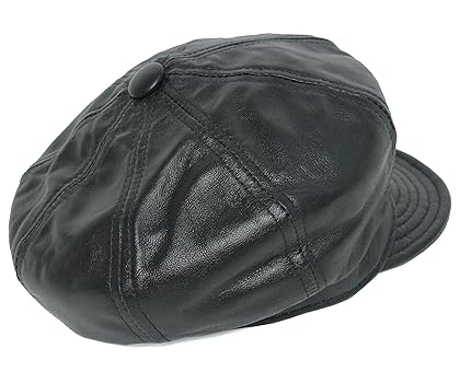 USA製ニューヨークハット新品Lambskin Spitfire本革レザー黒XL NEW YORK HAT LAMBSKIN SPITFIRE | MYHAT (マイハット) 帽子屋